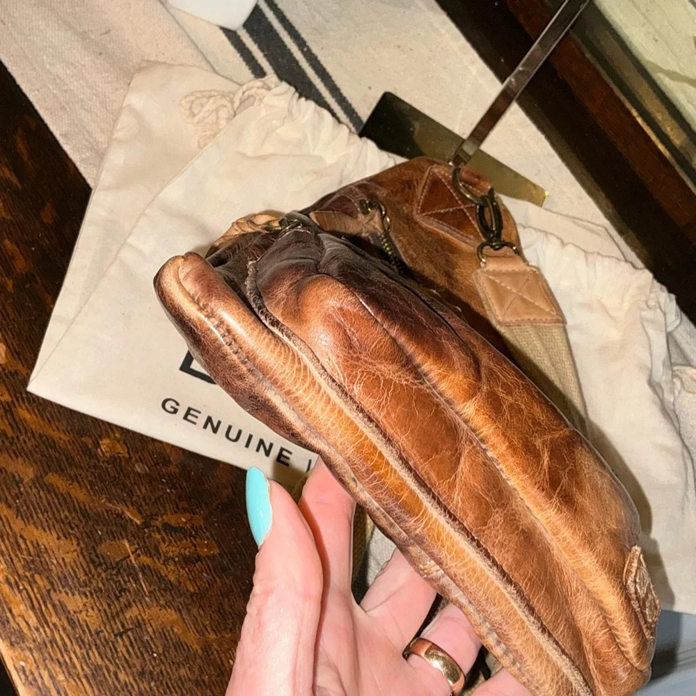 Bed Stu Leather Andie Sling Backpack Cafe Latte Retail $260 - Picture 7 of 12